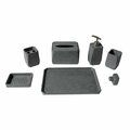 Made-To-Order 7 Piece Solid Concrete Gray Matte Bathroom Accessory Set MA3312892